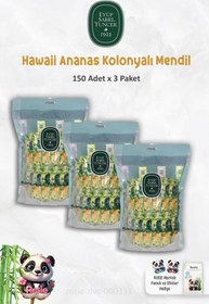 Resim Eyüp Sabri Tuncer 3 Paket Hawaii Ananas Kolonyalı Mendil 150'li ve ROSIE 