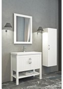 Resim Helen 80 Cm Banyo Dolabı-Beyaz (Boy Dolap Dahil ) 