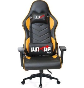 Resim X-2072 Turuncu Deri Oyuncu Koltuğu Siyah 