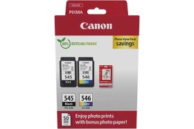 Resim Canon PG-545BK + CL-546 Renkli Kartuş 2'li Paket Orijinal Standart Kapasite Uyumlu Yazıcılar 