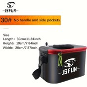 Resim JSFUN Premium EVA Su Geçirmez Balıkçılık Kutusu - Dayanıklı, Kalınlaştırılmış Fermuarlı Canlı Balık Kovası, Taşınabilir & Katlanabilir Balıkçılar İçin 