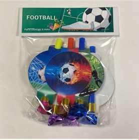 Resim Futbol Temalı Kaynana Dili, Parti Düdüğü, 6lı Paket Uzayan Parti Düdüğü,uzat Çek Düdük Diğer 