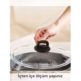 Resim Arcak2 Karaca Kulp ve 18 cm Tencere Sahan Tava Cam Kapağı 
