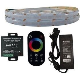 Resim Dokunmatik Kontrollü Cob Rgb Şerit Led Set 768/1m Ledli 10 Metre 