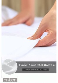 Resim Lastiksiz Düz Beyaz Saten Çarşaf, 83 Tel, Tek & Çift Kişilik, Ev Ve Otel Çarşafı Beyaz 