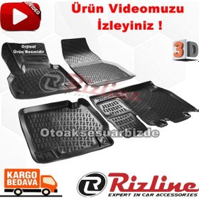 Resim Renault Kangoo 2 3D Paspas Havuzlu Siyah 2015-2019 Arası Rizline 