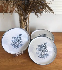 Resim Keramika Blue Magic Stackable 21 Cm 6 Kişilik Pasta Tabağı Beyaz 