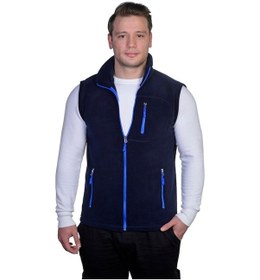 Resim Genius Store Genıus Store Erkek Polar Yelek Renkli Tam Femuarlı 3 Cepli Lacivert 