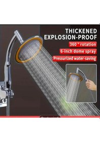 Resim Byesu Duş Hortumuna Takılabilen 360 Derece Dönen Yönü Ayarlanabilen Robot Tipi Duş Başlığı Krom 