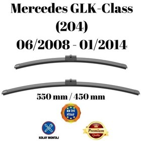 Resim Mercedes Glk-class 204 2008 2009 2010 2011 2012 2013 2014 Uyumlu Ön Cam Silecek Süpürgesi Takımı 550/450mm Silbak 