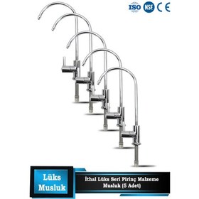 Resim Sumarkt Su Arıtma Cihazı Lüks Yapım Prinç Malzeme Avrupai Musluk Arıtma Musluğu 5 Adet 