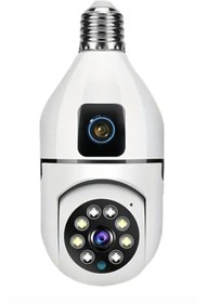 Resim yollayenilensin 8MP E27 4K WiFi Ampül Kamera – 360° Panoramik Görüşlü, Gece Görüşlü Kablosuz Akıllı IP Kamera 