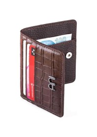 Resim Anı Yüzük Kroko Deri Çıtçıtlı Kartlık Kahverengi Taba 