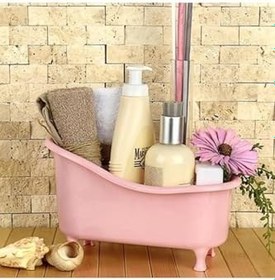 Resim ® Dekoratif Mini Küvet Şeklinde Çok Amaçlı Banyo Düzenleyici Sepet 
