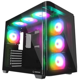 Resim Rampage LOOPY PLUS Siyah 7*12cm ARGB Fan 950W 80 Plus Temperli Cam ATX Mid-T Gaming Oyuncu Kasası 