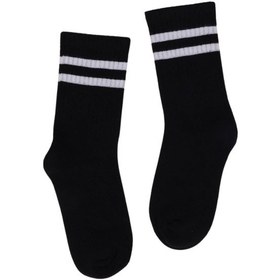 Resim Katamino Çocuk Çorap Soket 3 Çift Unisex Beyaz-siyah-siyah-2138 Siyah 