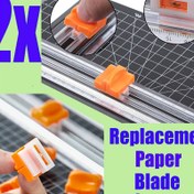 Resim 2 adet Kağıt Kesme Bıçağı Yedekleri Otomatik Güvenlik Koruma ile - Yedek Bıçaklarla Kağıt Kesicinizi Yükseltin - A4 Kraft Kağıt Kesimi İçin Mükemmel - El Sanatları ve DIY Projeleri İçin Mükemmel! 