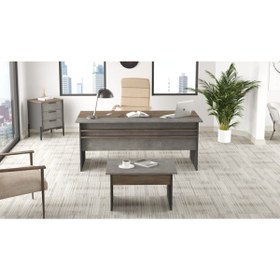 Resim Yurudesign Vista Abc Ofis Büro Masa Takımı Kahve Beton Antrasit Vs7-cga 