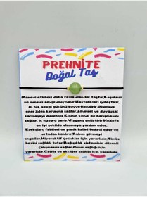 Resim Doğal Taş Dünyası Prehnite Taşı Kolye Ayarlanabilir Orijinal Doğal Taş Çok Fonksiyonlu Kolye 8mm 