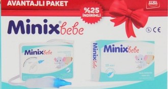 Resim Minixbebe Nazal Burun Aspiratörü ve Yedek Ucu 10 Lu Avantajlı Paket 