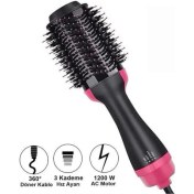 Resim Ponna Saç Şekillendirici ve Saç Düzleştirici Fön Tarağı Tarak Fırça 1200W Saç Kurutma 