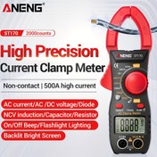 Resim ANENG ST170 Dijital Kelepçe Ölçer 500A AC Akım Multimetre 1999 Sayım AC/DC Voltaj Test Cihazı Hz Kapasitans NCV Ohm Diyot Test 