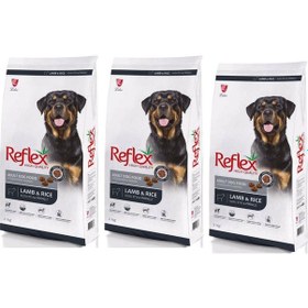 Resim Reflex Kuzu Etli ve Pirinçli Yetişkin Köpek Maması 3 x 3 KG 