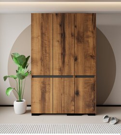 Resim Floransa 6 Kapılı Flr6-ıra Ceviz- Antrasit Gardırop Ceviz - Antrasit 