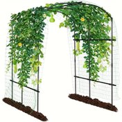 Resim Metall Çekirdek Bahçe Tırmanma Ağı - 200,0 x 300,0 cm Yüksek Tırmanan Bitki Çit Naylon File, PE Kaplı Çelik Destek Üzüm, Salatalık, Domates ve Sebzeler İçin, Dış Mekan Bahçe Aksesuarı, Düğün Mevsimi Halloween Noel için Mükemmel 