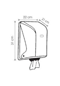 Resim Omnipazar Vialli OG2T İçten Çekmeli Kağıt Havlu Dispenseri Şeffaf 