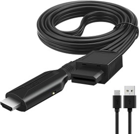 Resim Wii - HDMI Kablo Dönüştürücü, Wii HDMI Adaptörü Çıkış Video Ses HDMI Dönüştürücü 1080P Wii, Wii U, HDTV ile Uyumlu, Tüm Wii Ekran Modlarını Destekler 720P, NTSC 