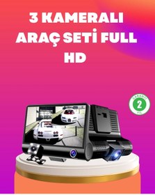 Resim shopwave Çift ve Üçlü Lens Seçeneği ile Tüm Açılardan Kayıt Yapan Araç Kamerası 