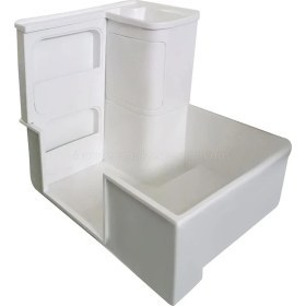 Resim Karavan Banyo Duş Teknesi, Lavabo ve Dolap Set 110x75cm - Beyaz 