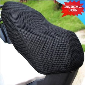 Resim Motosiklet Sele Kılıfı 3D Çift Katlı File Tüm Motorlar 6Mm Kalın 