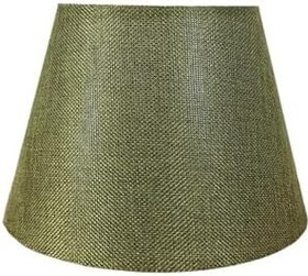 Resim Bohhem Abajur Başlığı Hazır Şapka Haki Kırçıl Kumaş Haki 