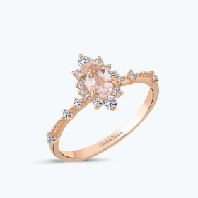Resim Altınbaş Pırlanta Morganite Taşlı Oval Yüzük Pnf004pmrg-14k 