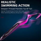 Resim 3 adet 19.99cm Gerçekçi Yüzme Eylemi Derin Düğüm ve Esnek Kuyruk ile Yumuşak Yem - Tatlı Su Balığı, Karıkuyruğu ve Örgeli Balıkçılık için Titreşen Yem, Titreşen Yem | Gerçekçi Yüzme Eylemi | Silikon Yem, Balıkçılık Yem 
