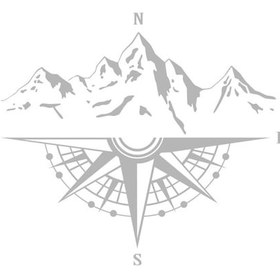 Resim Folinda Araba İçin Suya Dayanıklı Pusula Sticker - Motor Kaputu Veya Kapıya Uygulanabilir Beyaz Renkli Pvc Etiket 