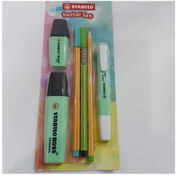 Resim Stabilo Fosforlu Kalem Tek Renk Pastel Set 6 Lı Yeşil 70/116-6 