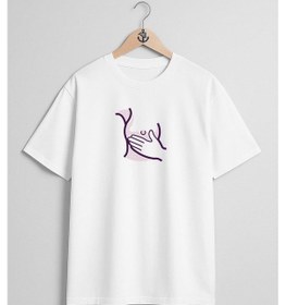 Resim Oversize Meme Kanseri Göğüs Tasarımlı Unisex T-shirt Beyaz 