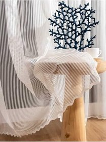 Resim Çizgili Sık Pileli 1X3 Tül Perde, 380 x 270 