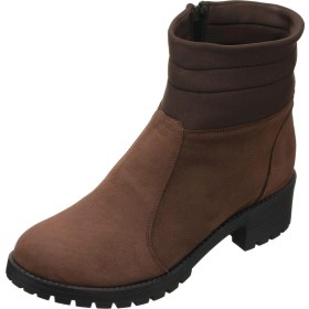 Resim Costo Shoes YSM14 Kahve Dana Nubuk Deri Rahat Şık Konforlu Taban Kadın Kışlık Bot 