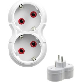 Resim Ikili 2' Li Topraklı Fişli Priz (Papatya) Kablosuz Grup Priz, Fetih 101-02 P 