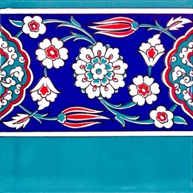 Resim Armada Çini 20x20 Cm KS 24 Osmanlı Çiçek Desen Seramik Çini Bordür 