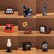 Resim 6 adet Vintage Retro Reçine Minyatür Mobilya ve Dekor Seti, Fotoğrafçılık ve El Sanatları Dekorasyonu için Uygun, Ev Oturma Odası Dekoratif Aksesuarları 
