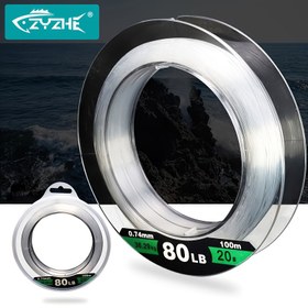 Resim 100m/328ft ZYZHE Örgülü Naylon Ana Misina Olta İpi, Şeffaf Beyaz, 36.29KG Test, Yüksek Mukavemetli, Tuzlu Su, Açık Deniz Balıkçılığı için 