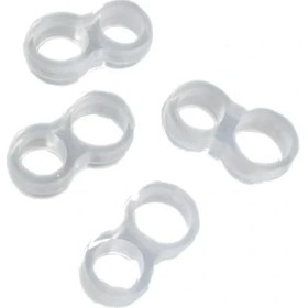 Resim Mabeyn Plastik Kapı Kolu Stopperi, Şeffaf Kapı Durdurucu Tampon, Kulp Koruyucu, 4 Adet 