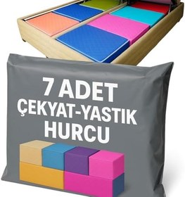Resim 7 Adet Hurç Çekyat Baza Altı Hurcu 62x37x24 Cm Yastık Yorgan Kıyafet Düzenleme Eşya Taşıma 
