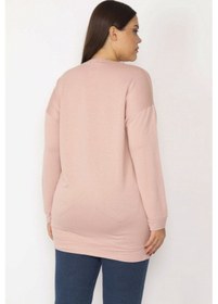 Resim Şans Kadın Pembe Bisiklet Yakalı Uzun Kollu Viskon Bluz 65n29997-pembe Pembe 
