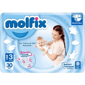 Resim Molfix Midi Çocuk Bezi 30'lu 4-9 kg 